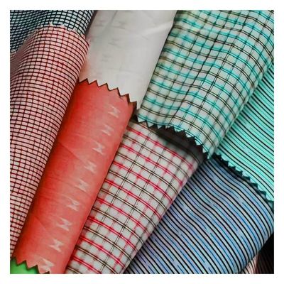 Anti-statisch gekamd katoenen weefsel voor dameskleding in Afrika Plaid Style