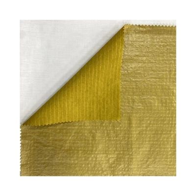 Glanzend metalen bedekte stof Gridstop Nylon voor mode accessoires-tassen Handtassen Tote