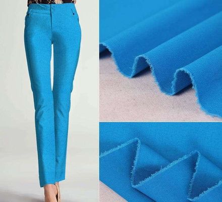 Polyester katoenen weefsel voor mannenbroeken 250 gm Vaste gekleurde 97% katoen 3% spandex