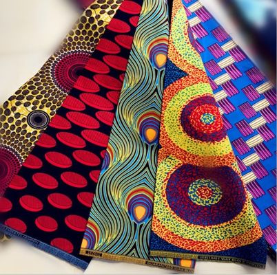 35 jaar professioneel 100% polyester Kente Design Wax Printing Stof 6yds Piece