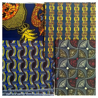 Middelgewicht Brocade Stof Afrikaanse Wax Print 100% Katoen Ankara Design Dress Stof