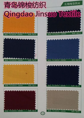 Polycotton Twill werkkleding Stoffen met vlekwerend middel 80/20 21*21 190GSM in Stocklot
