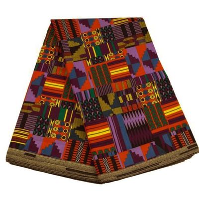 Kente Stof Ghana Cire Stof 90gm 110gm 120gm Gedrukt Batik Sarong Stof voor Kleding