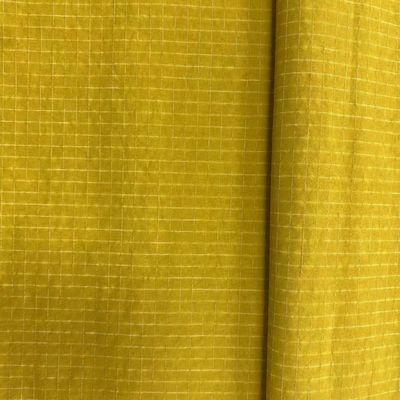 Glanzend metalen bedekte stof Gridstop Nylon voor mode accessoires-tassen Handtassen Tote