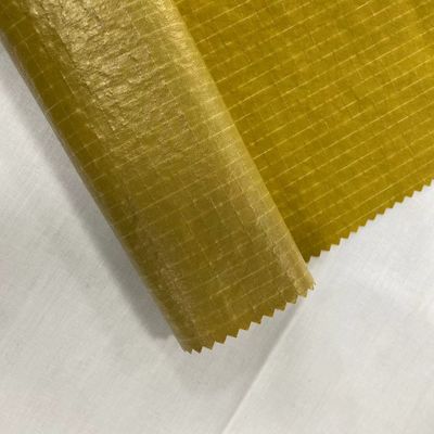 Glanzend metalen bedekte stof Gridstop Nylon voor mode accessoires-tassen Handtassen Tote