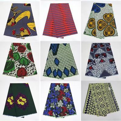 Kente Stof voor Ghana Wax Print 100% Ringspun Cotton 57/58&quot; Breedte Afrikaanse Kleding
