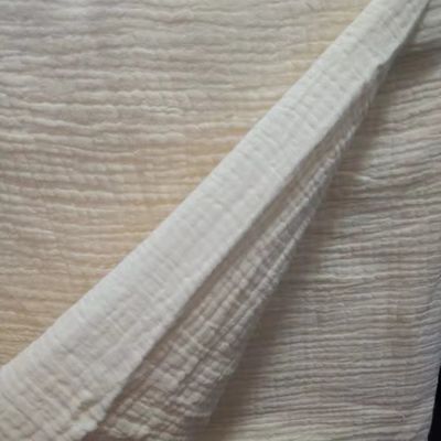 Rinkle Finishing 100% katoen muslijn gaasstof voor baby deken en pyjama solide stijl