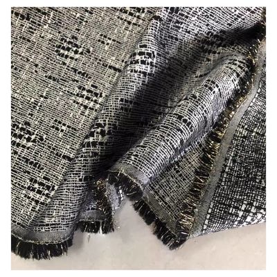 100% polyester metalen jacquard brocade stof in plaid stijl van klaar om te verzenden