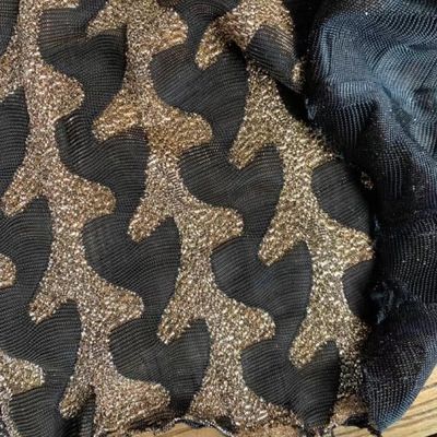 Voorraad Kleur Luxe Brocade Stof 260gm Jacquard Metalen 100% Polyester