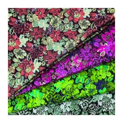 100% polyester metalen jacquard brocade stof in klaar voorraad kleur voor uw behoeften