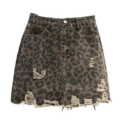 Quick-Dry Leopard Print 4 Way Stretch Denim Stof voor Polyester/Kotton Kleding