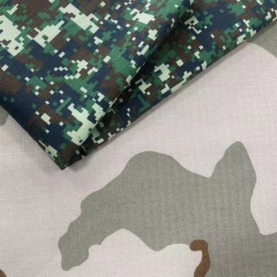 Plain Style High Tear Strength Midden-Oosten Vat Print Poly Cotton Ribstop Camouflage Stof